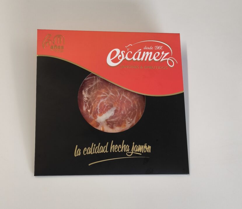 Sobre con 2 platos de jamón cortado a cuchillo - Imagen 2